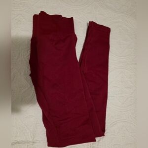 Red High-Waist Leggings